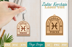 Pisces Keychain Lasercut | Keycahin Design | Zodiac Sign Product Image 1