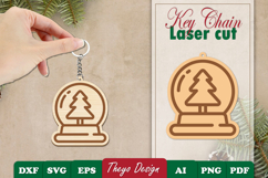 25 Design Christmas Keychain Laser Cut | Christmas Keychain Product Image 13