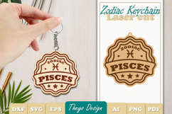 12 Design Zodiac Keychain Laser Cut | Zodiac SIgn Laser Cut Product Image 2