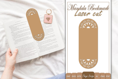 Mandala Bookmark papercut Svg | Bookmark Laser cut Bundle Product Image 3