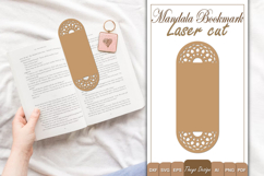 Mandala Bookmark papercut Svg | Bookmark Laser cut Product Image 1