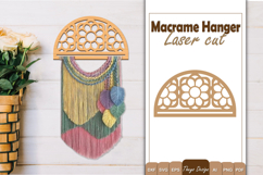 Hanger Macrame Laser Cut | Wood Frame Weaving Macrame Bundle Product Image 5