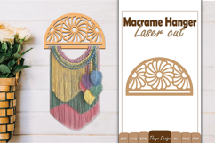 Hanger Macrame Laser Cut | Wood Frame Weaving Macrame SVG Product Image 1