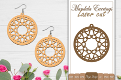 10 Design Earrings Lasercut | Mandala Earrings Design Bundle Product Image 7
