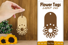 Flower Gift Tags Laser Cut | Gift Hang Tags SVG Product Image 1