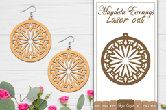 10 Design Earrings Lasercut | Mandala Earrings Design Bundle Product Image 8
