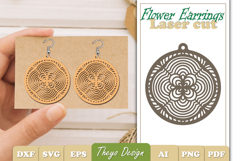 Earrings Laser Cut | Flower Earrings Design Product Image 1