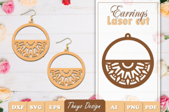 50 Design Earrings Laser Cut | Mandala Earrings Design Bundl Product Image 2