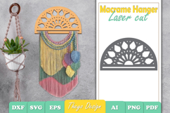 Hanger Macrame Laser Cut | Wood Frame Weaving Macrame Bundle Product Image 18