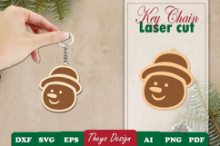 25 Design Christmas Keychain Laser Cut | Christmas Keychain Product Image 19