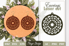 20 Design Snowflake Earrings Laser Cut | Mandala Earrings Product Image 20