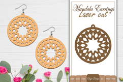 10 Design Earrings Lasercut | Mandala Earrings Design Bundle Product Image 4