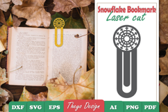 20 Design Snowflake Mandala Bookmark Papercut Svg Bundle Product Image 3