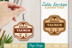 12 Design Zodiac Keychain Laser Cut | Zodiac SIgn Laser Cut Product Image 3