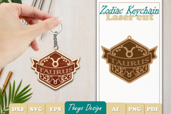12 Design Zodiac Keychain Laser Cut | Zodiac SIgn Laser Cut Product Image 3