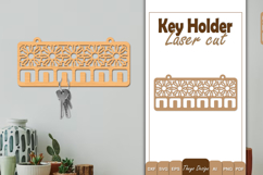 Wooden Key Holder Laser Cut Files | Wooden Wall Decor Product Image 1