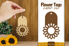 Flower Gift Tags Laser Cut | Gift Hang Tags SVG Product Image 1