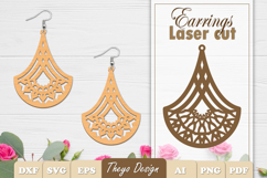 50 Design Earrings Lasercut | Mandala Earrings Design Bundle Product Image 23
