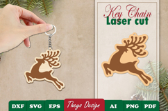 25 Design Christmas Keychain Laser Cut | Christmas Keychain Product Image 22