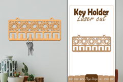 Wooden Key Holder Laser Cut Files | Wooden Wall Decor Product Image 1