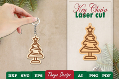 25 Design Christmas Keychain Laser Cut | Christmas Keychain Product Image 24