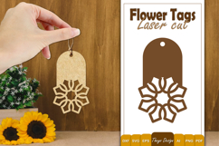 Flower Gift Tags Laser Cut | Gift Hang Tags SVG Product Image 1