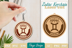 12 Design Zodiac Keychain Laser Cut | Zodiac SIgn Laser Cut Product Image 4