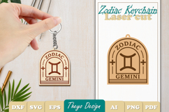 Gemini Keychain Lasercut | Keycahin Design | Zodiac Sign Product Image 1