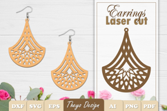 Earrings Laser Cut | Mandala Earrings Design Svg Product Image 1