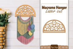 Hanger Macrame Laser Cut | Wood Frame Weaving Macrame Bundle Product Image 8