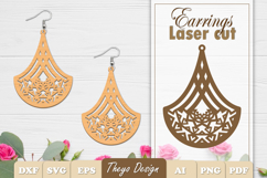 Earrings Laser Cut | Mandala Earrings Design Svg Product Image 1