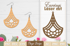 Earrings Laser Cut | Mandala Earrings Design Svg Product Image 1