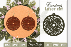 20 Design Snowflake Earrings Laser Cut | Mandala Earrings Product Image 5