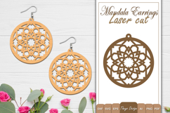 10 Design Earrings Lasercut | Mandala Earrings Design Bundle Product Image 6