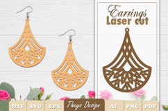 Earrings Laser Cut | Mandala Earrings Design Svg Product Image 1