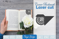 Mandala Corner Bookmark Design Svg | Bookmark Laser cut Product Image 1