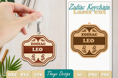12 Design Zodiac Keychain Laser Cut | Zodiac SIgn Laser Cut Product Image 6