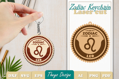 12 Design Zodiac Keychain Laser Cut | Zodiac SIgn Laser Cut Product Image 6