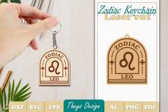 Leo Keychain Lasercut | Keycahin Design | Zodiac Sign Product Image 1