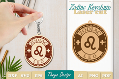 12 Design Zodiac Keychain Laser Cut | Zodiac SIgn Laser Cut Product Image 6