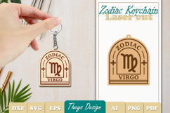 Virgo Keychain Lasercut | Keycahin Design | Zodiac Sign Product Image 1