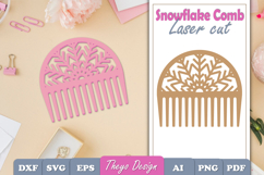 20 Design Laser Cut Wooden Hair Comb | Snowflake Comb SVG Product Image 8