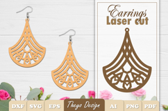 50 Design Earrings Lasercut | Mandala Earrings Design Bundle Product Image 8