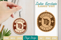 Virgo Keychain Lasercut | Keycahin Design | Zodiac Sign Product Image 1