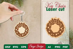 25 Design Christmas Keychain Laser Cut | Christmas Keychain Product Image 8