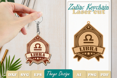 Libra Keychain Lasercut | Keycahin Design | Zodiac Sign Product Image 1