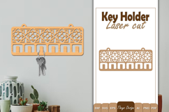 Wooden Key Holder Laser Cut Files | Wooden Wall Decor Product Image 1