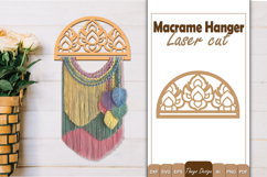 Hanger Macrame Laser Cut | Wood Frame Weaving Macrame Bundle Product Image 8