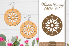 10 Design Earrings Lasercut | Mandala Earrings Design Bundle Product Image 9