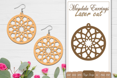 10 Design Earrings Lasercut | Mandala Earrings Design Bundle Product Image 10